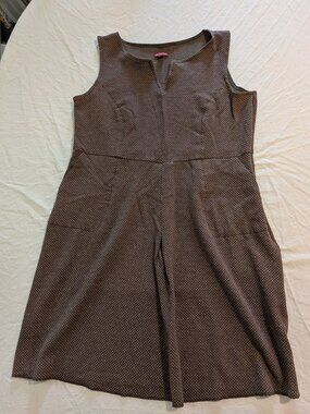 Merona Womens Brown Textured Sleeveless Dress Size 18 With Side Zipper
